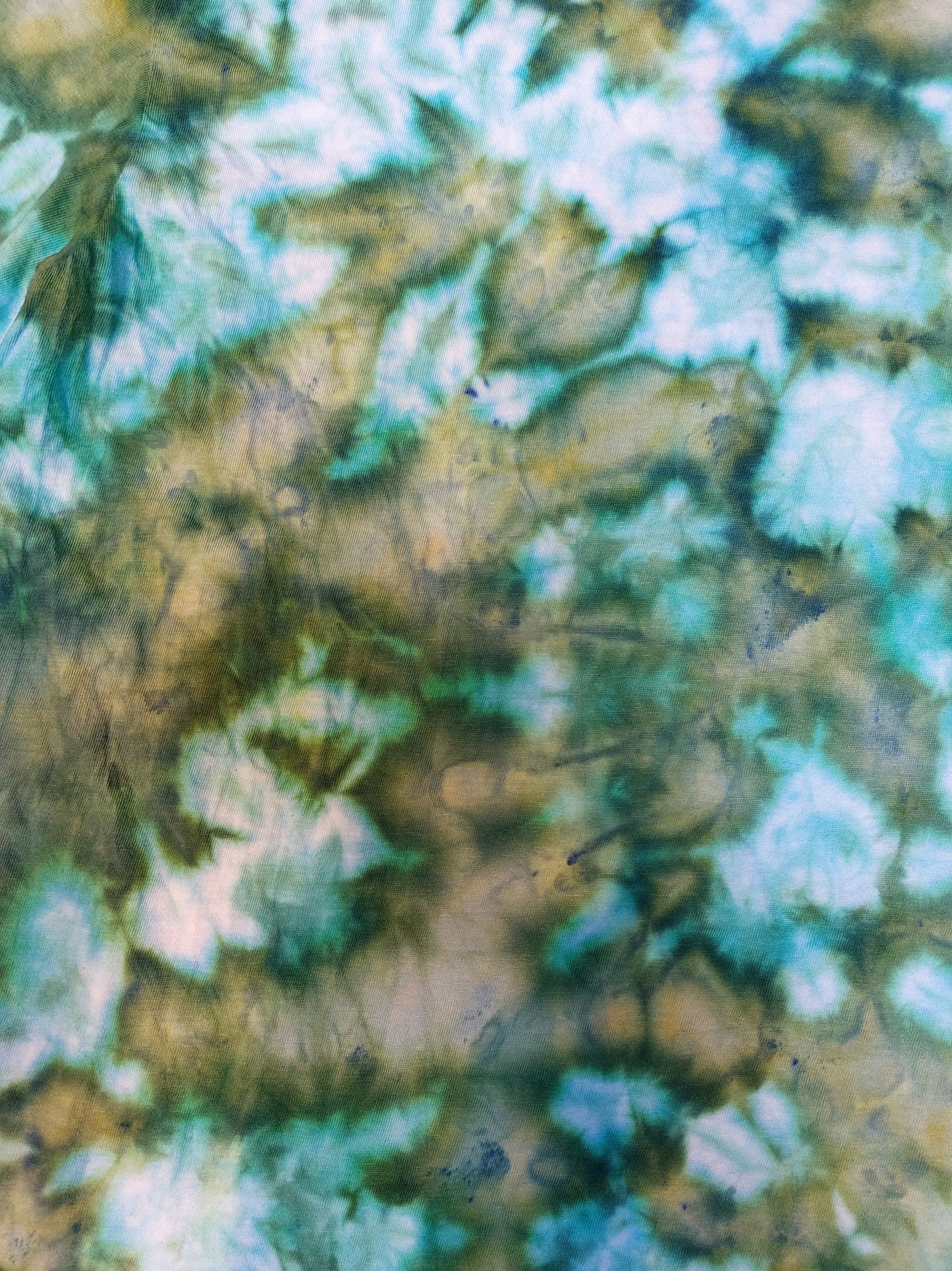 Ice dyed tie dye Dragon's Heart green brown colour T shirt sizes S to 5XL