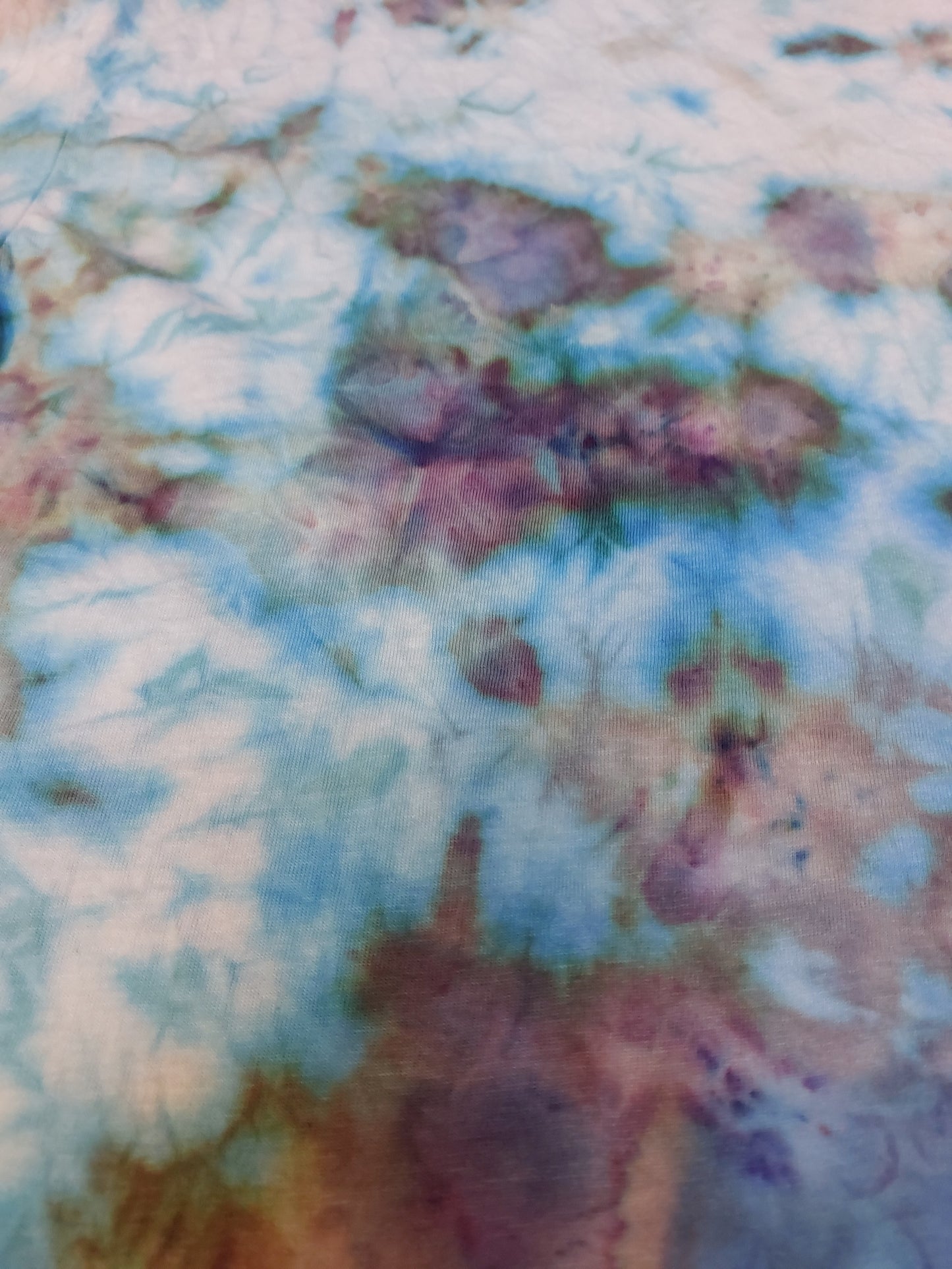 Ice dyed tie dye Snow Maiden Purple Blue colour T shirt sizes S to 5XL
