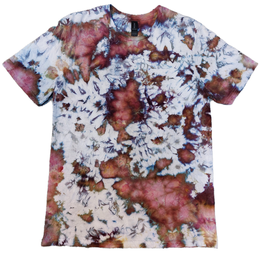 Ice dyed tie dye Warrior Princess Maroon Purple Blue colour T shirt sizes S to 5XL