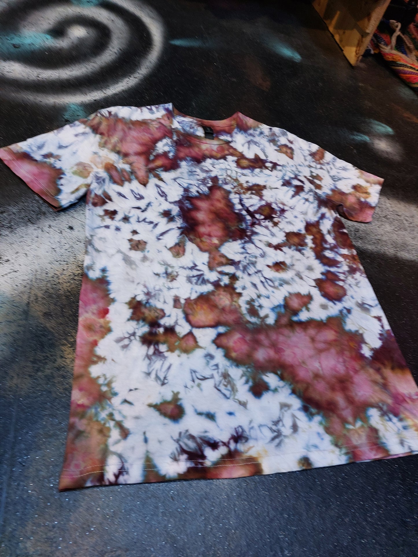 Ice dyed tie dye Warrior Princess Maroon Purple Blue colour T shirt sizes S to 5XL