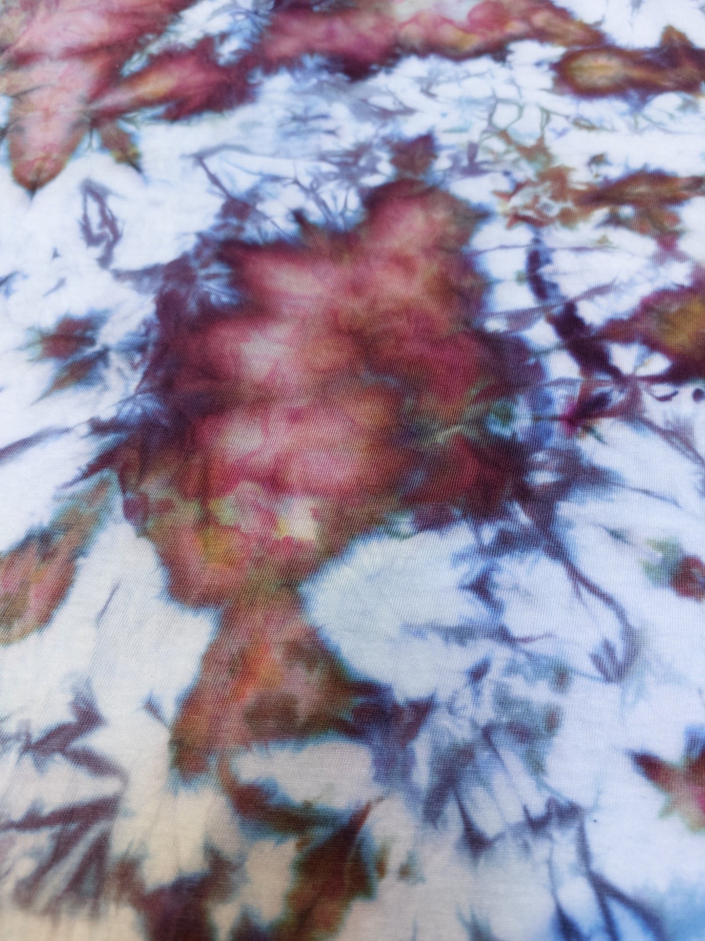 Ice dyed tie dye Warrior Princess Maroon Purple Blue colour T shirt sizes S to 5XL