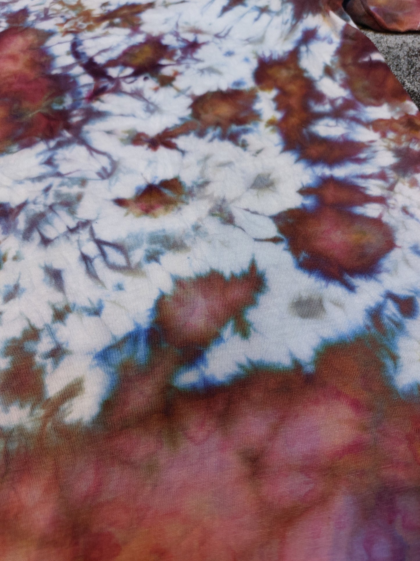 Ice dyed tie dye Warrior Princess Maroon Purple Blue colour T shirt sizes S to 5XL