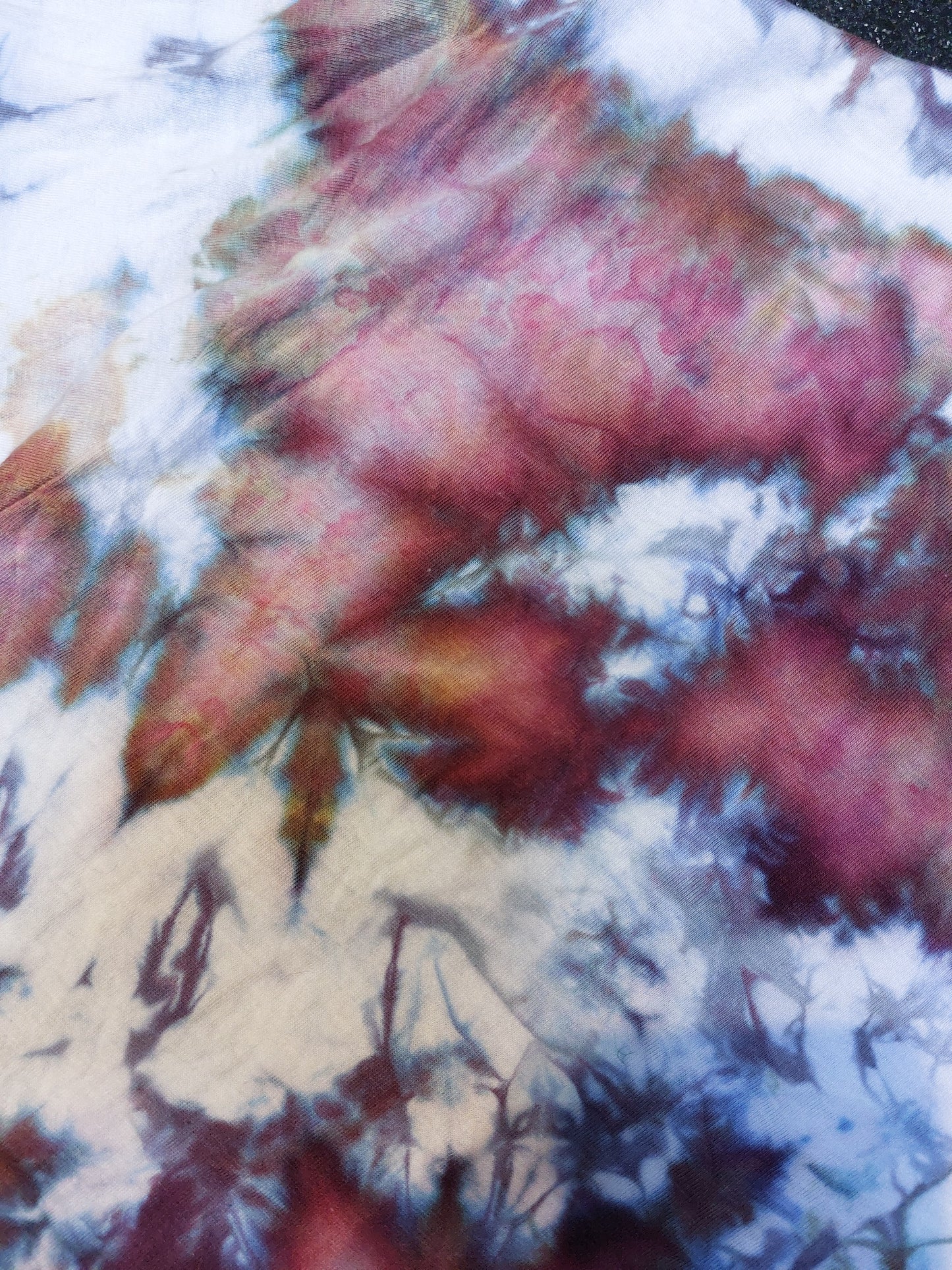 Ice dyed tie dye Warrior Princess Maroon Purple Blue colour T shirt sizes S to 5XL