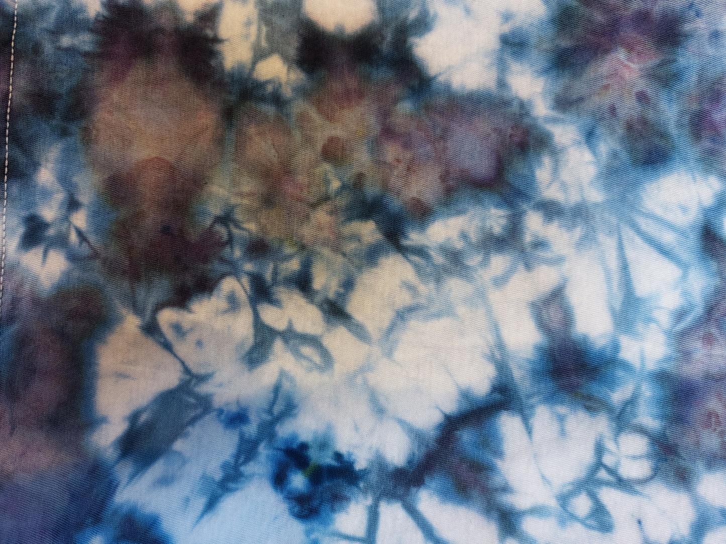 Ice dyed tie dye Alchemist Blue purple brown colour T shirt sizes S to 5XL