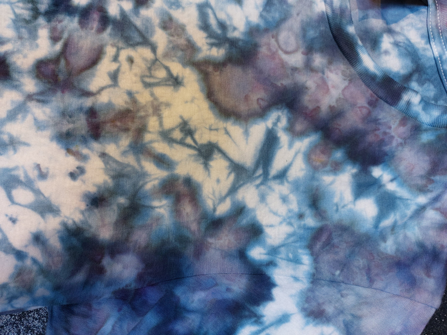 Ice dyed tie dye Alchemist Blue purple brown colour T shirt sizes S to 5XL