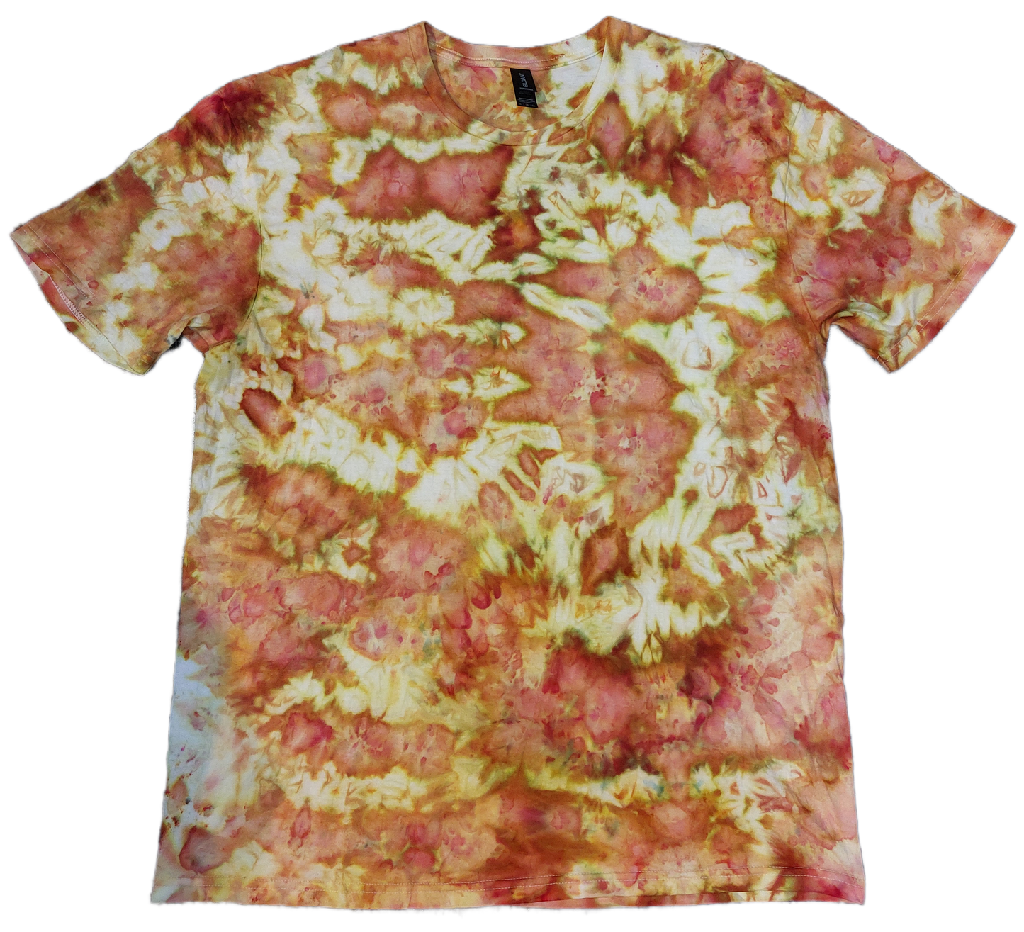 Ice dyed tie dye Phoenix Flame Orange fire colour T shirt sizes S to 5XL
