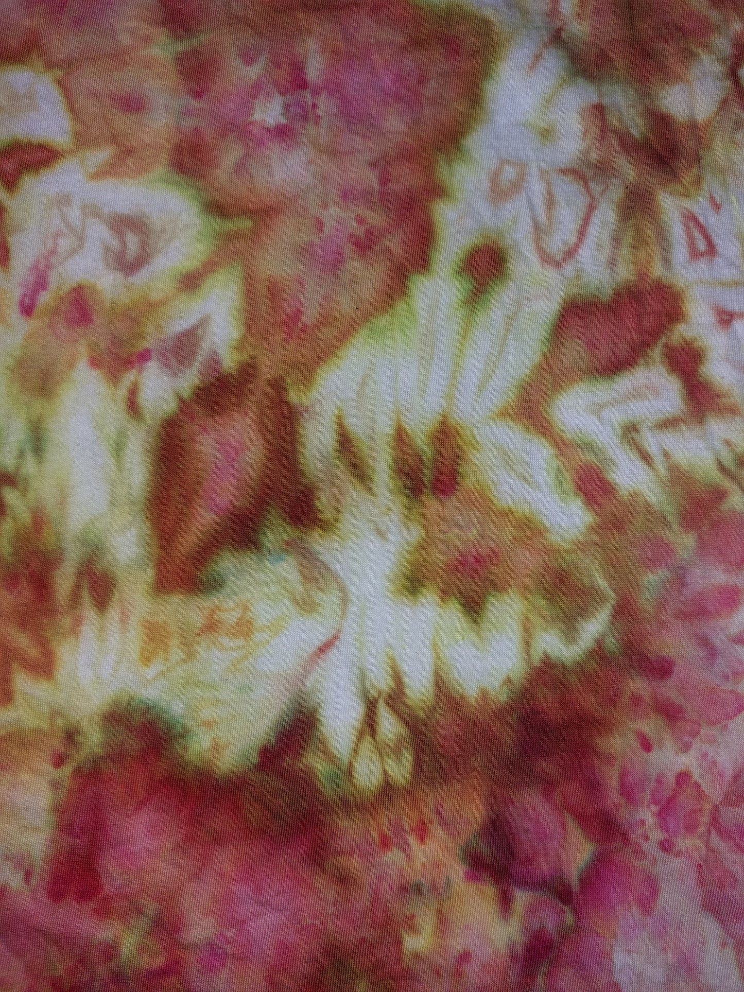 Ice dyed tie dye Phoenix Flame Orange fire colour T shirt sizes S to 5XL