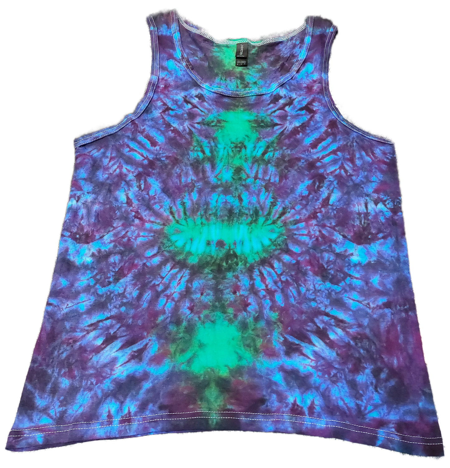 Purple green blue festival tie dye t shirt tank vest top men's summer Totem size S-2XL