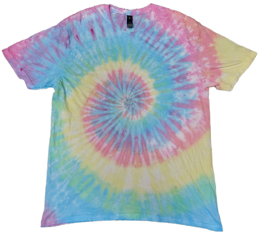 Tie Dye Pastel rainbow spiral T shirt UNISEX S-5XL