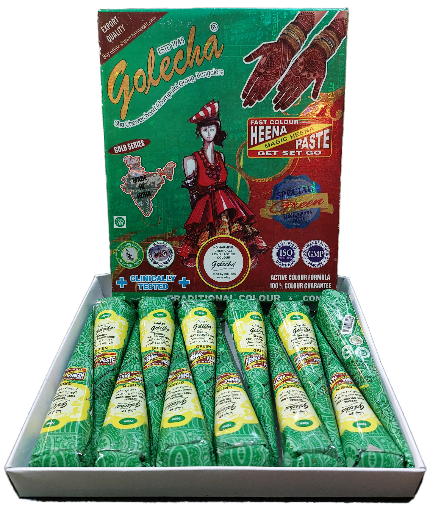 Henna Cone MIXED COLOURS Mehandi Heena paste PINK, BLACK, GREEN, BROWN, BLUE, PURPLE