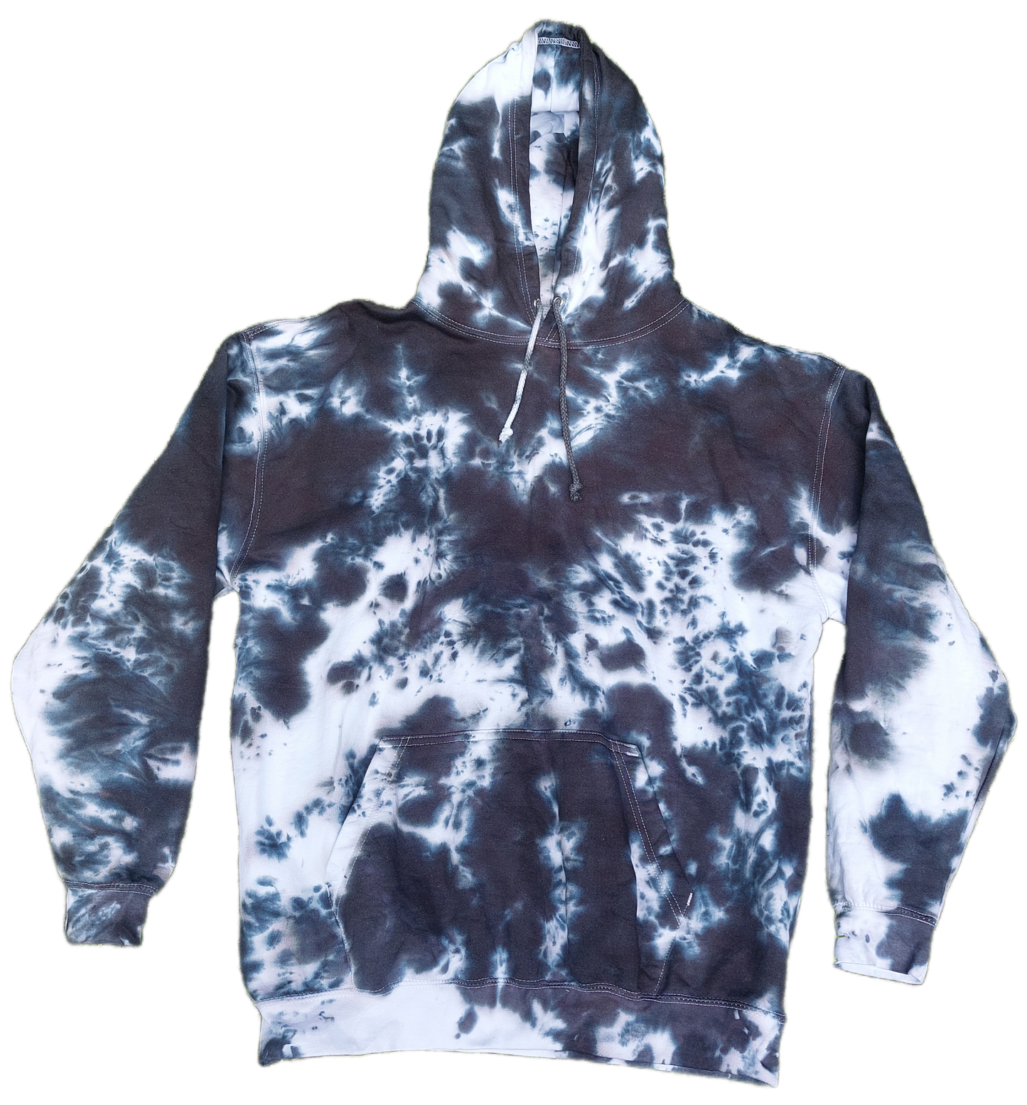 Tie Dye black & white monochrome hoodie UNISEX XS-5XL