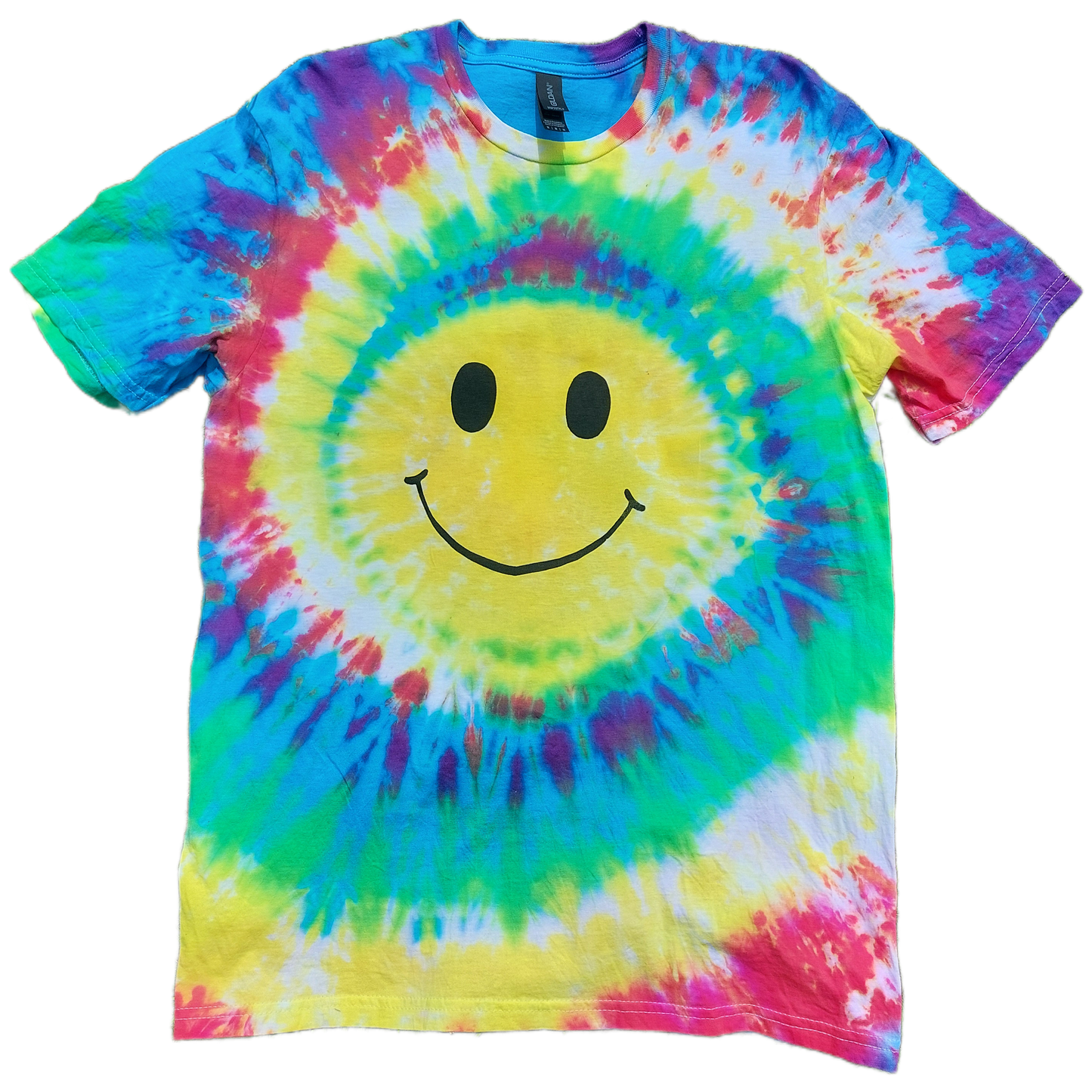 Tie Dye SMILE face rave T shirt UNISEX S-5XL