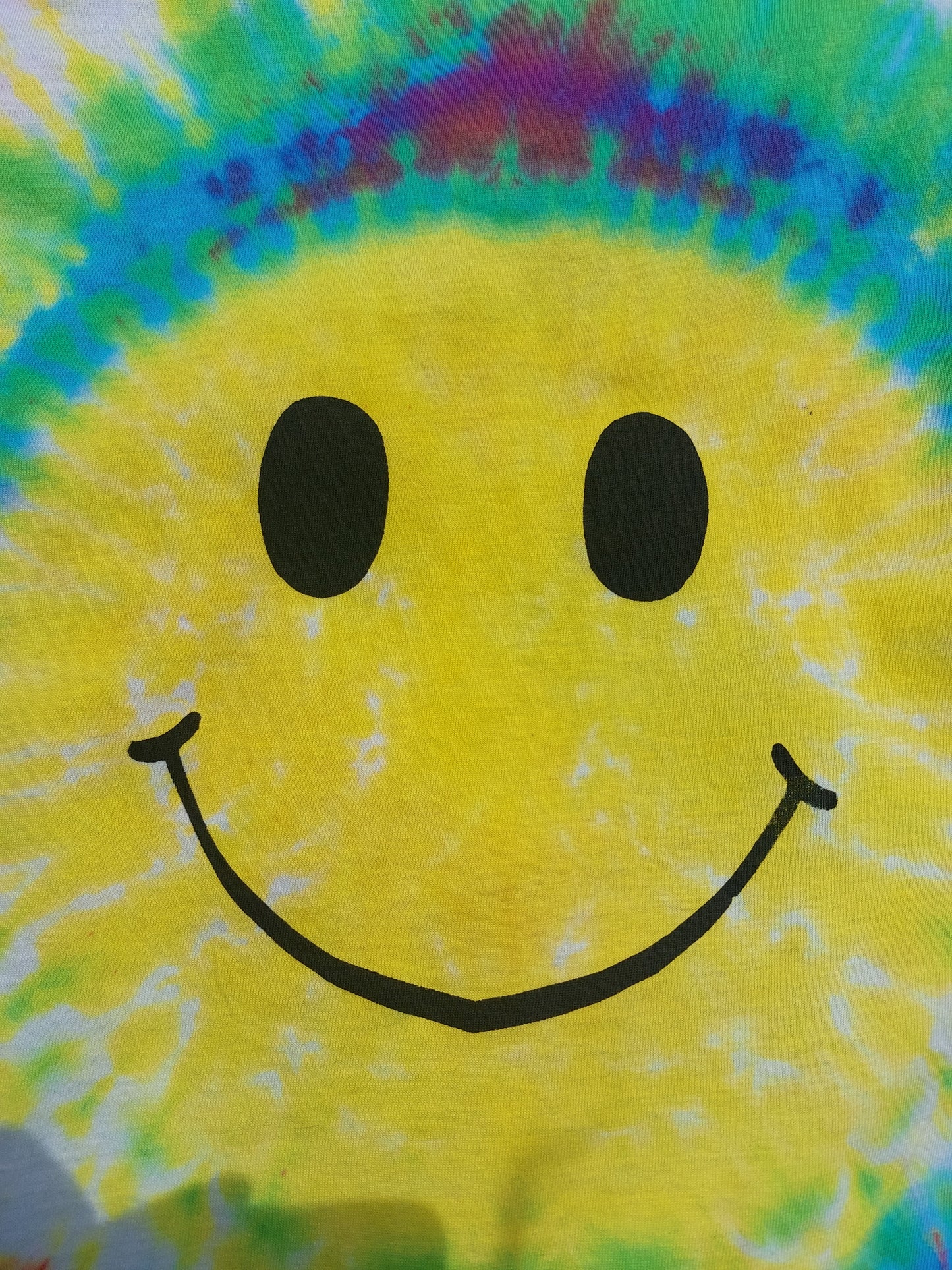Tie Dye SMILE face rave T shirt UNISEX S-5XL