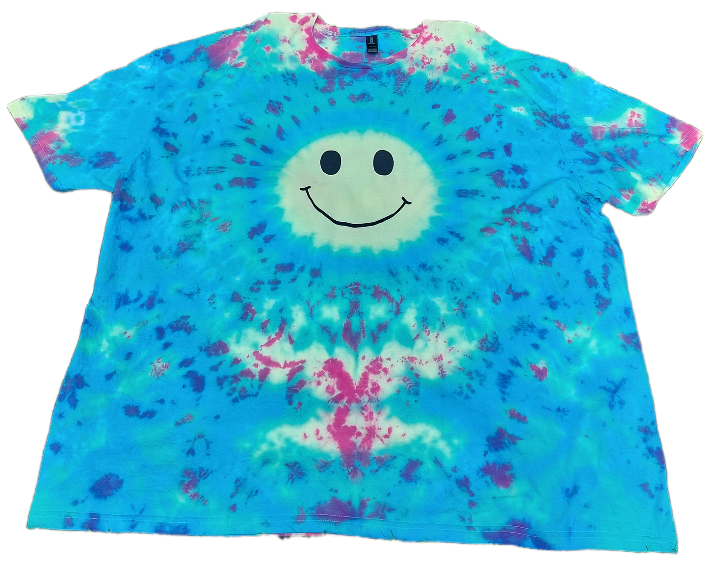 UV Reactive Acid Smile Face Tie Dye Rave T Shirt sizes S-5XL