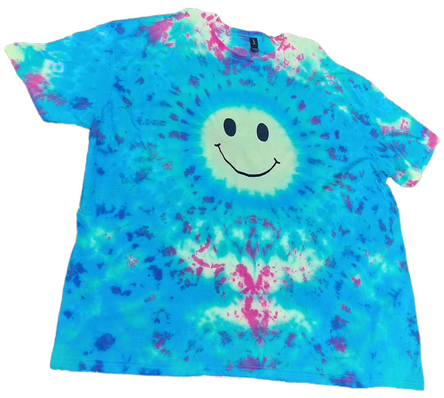 UV Reactive Acid Smile Face Tie Dye Rave T Shirt sizes S-5XL