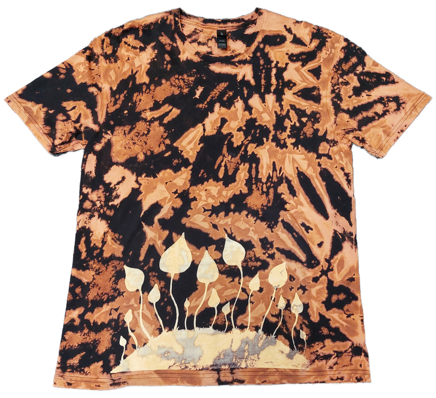 Tie Dye magic mushroom T shirt acid dye reverse print UNISEX S-5XL