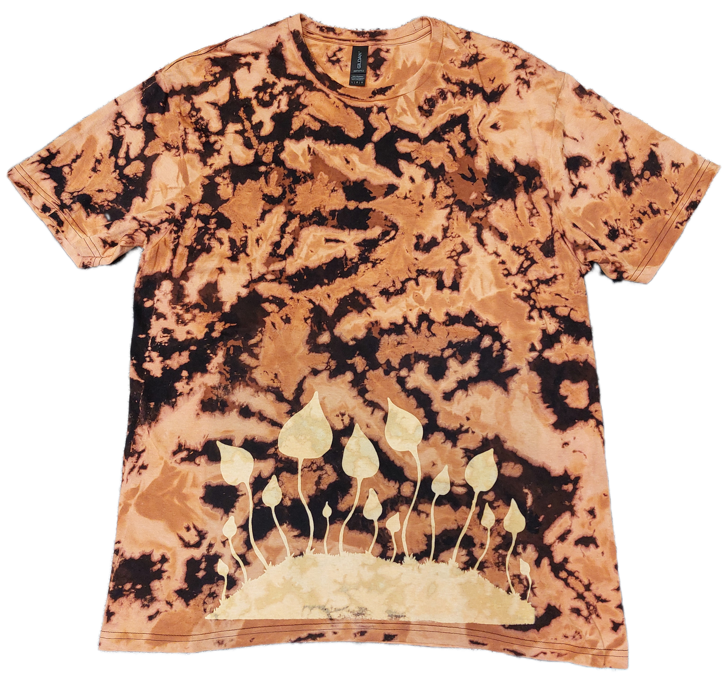 Tie Dye magic mushroom T shirt acid dye reverse print UNISEX S-5XL