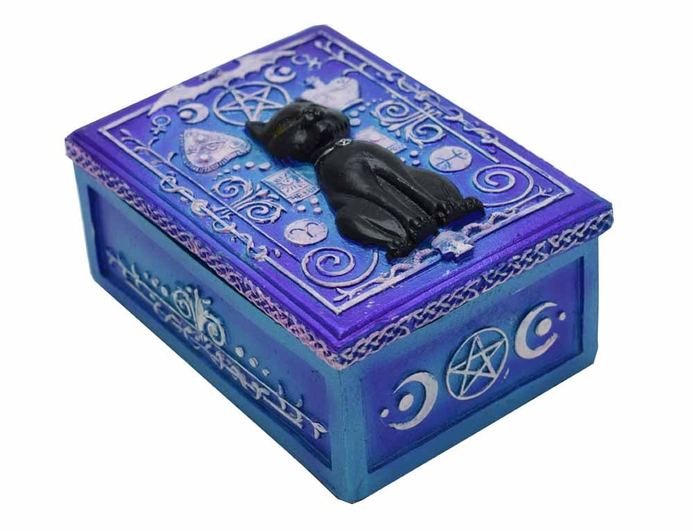 Tarot card box Cat BLUE