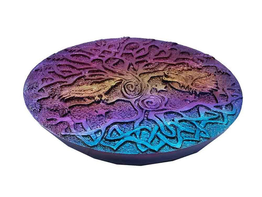 Tree Of Life Metallic Rainbow Incense Holder