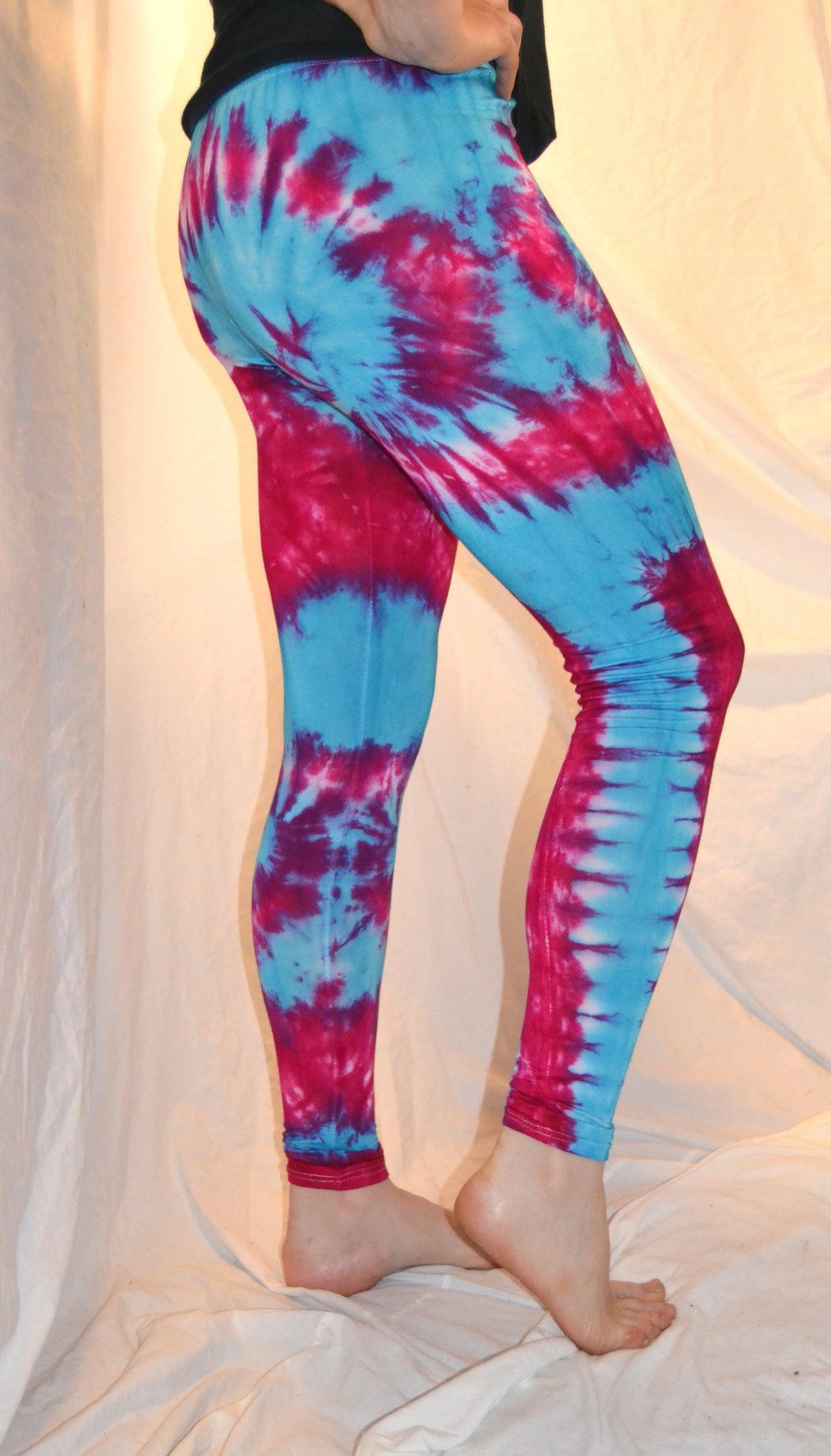 Tie Dye Psychedelic Handmade Leggings MULTI COLOUR custom design FREESIZE