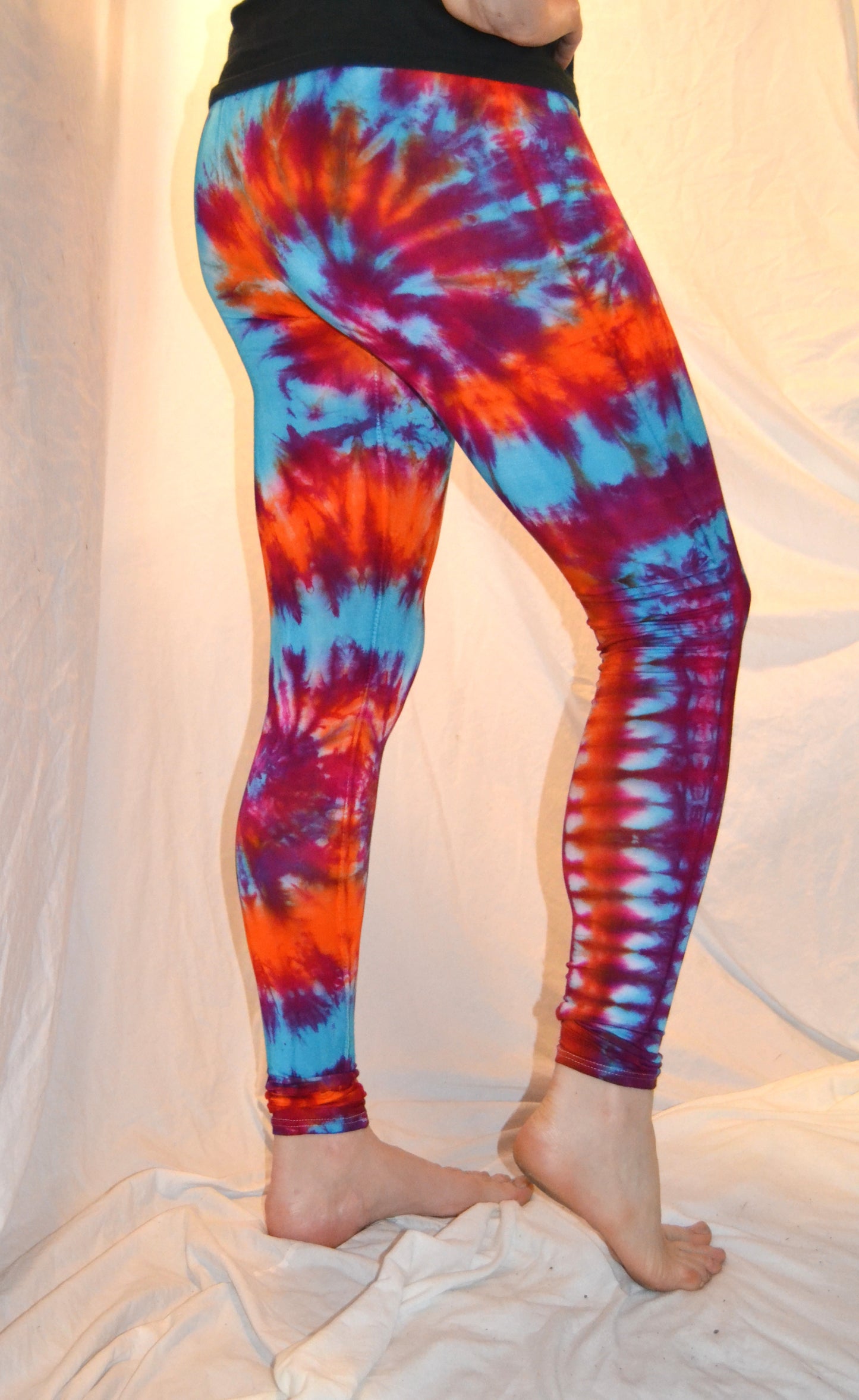 Tie Dye Psychedelic Handmade Leggings MULTI COLOUR custom design FREESIZE