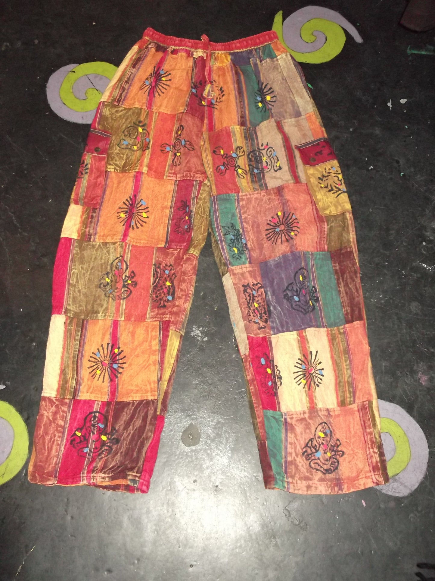 Patchwork festival trousers