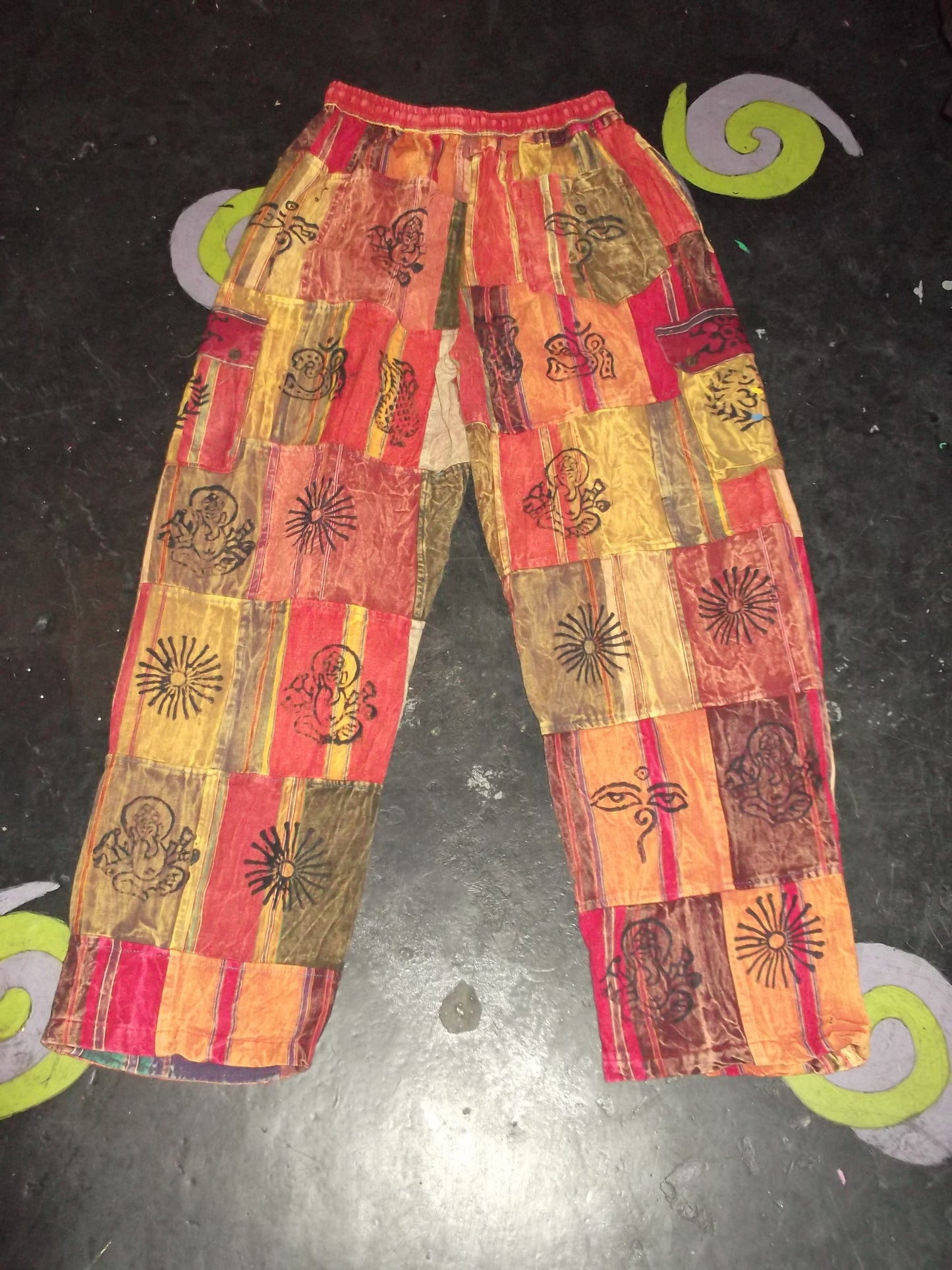 Patchwork festival trousers