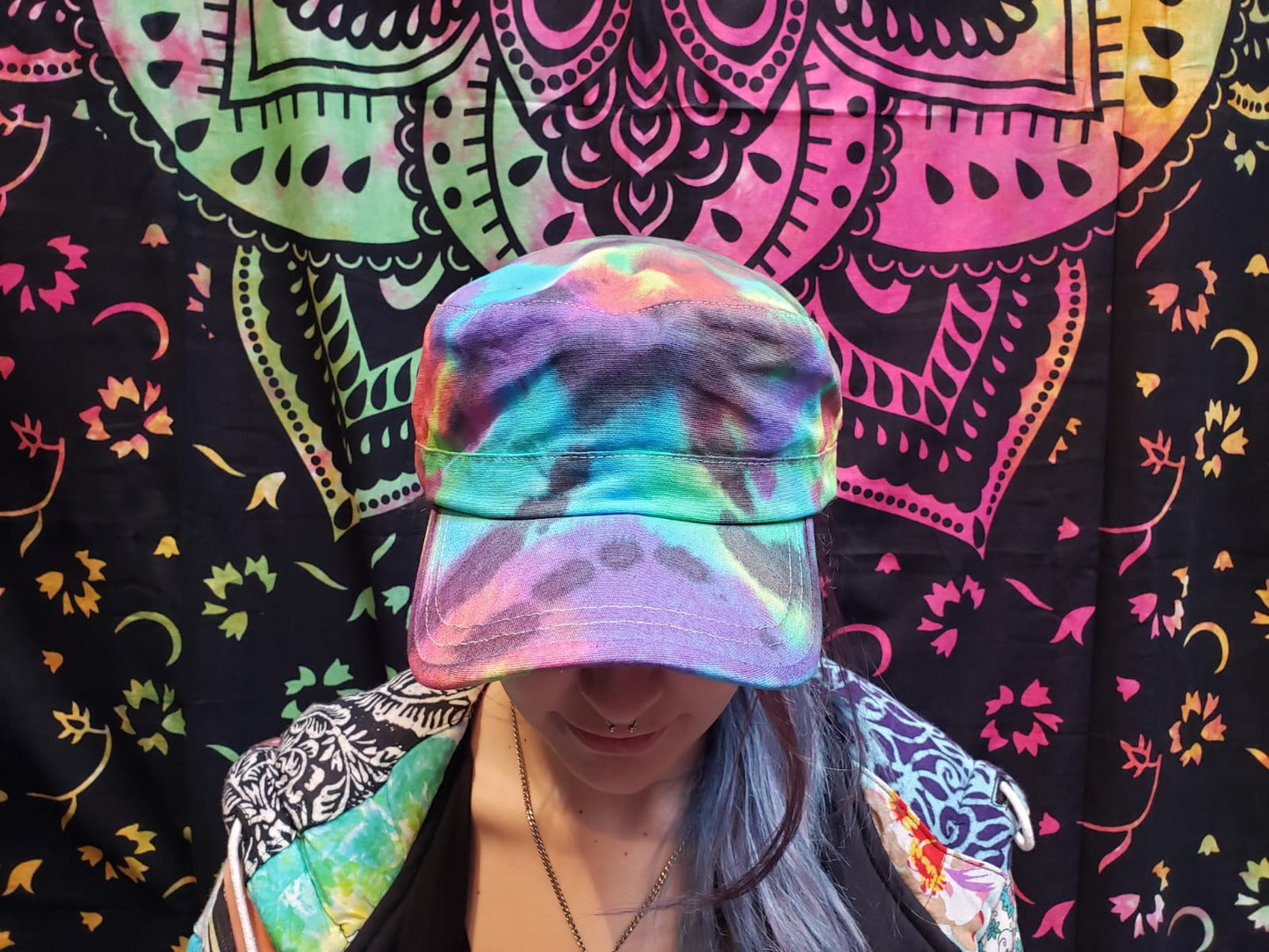 Handmade Tie Dye Army Cap