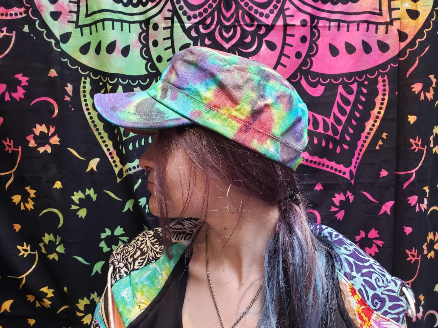 Handmade Tie Dye Army Cap