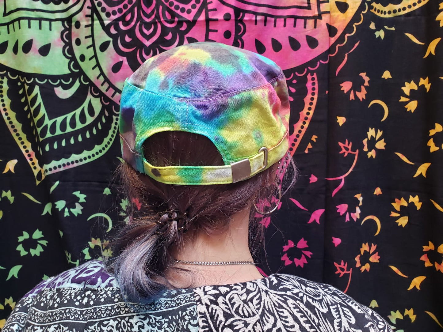 Handmade Tie Dye Army Cap