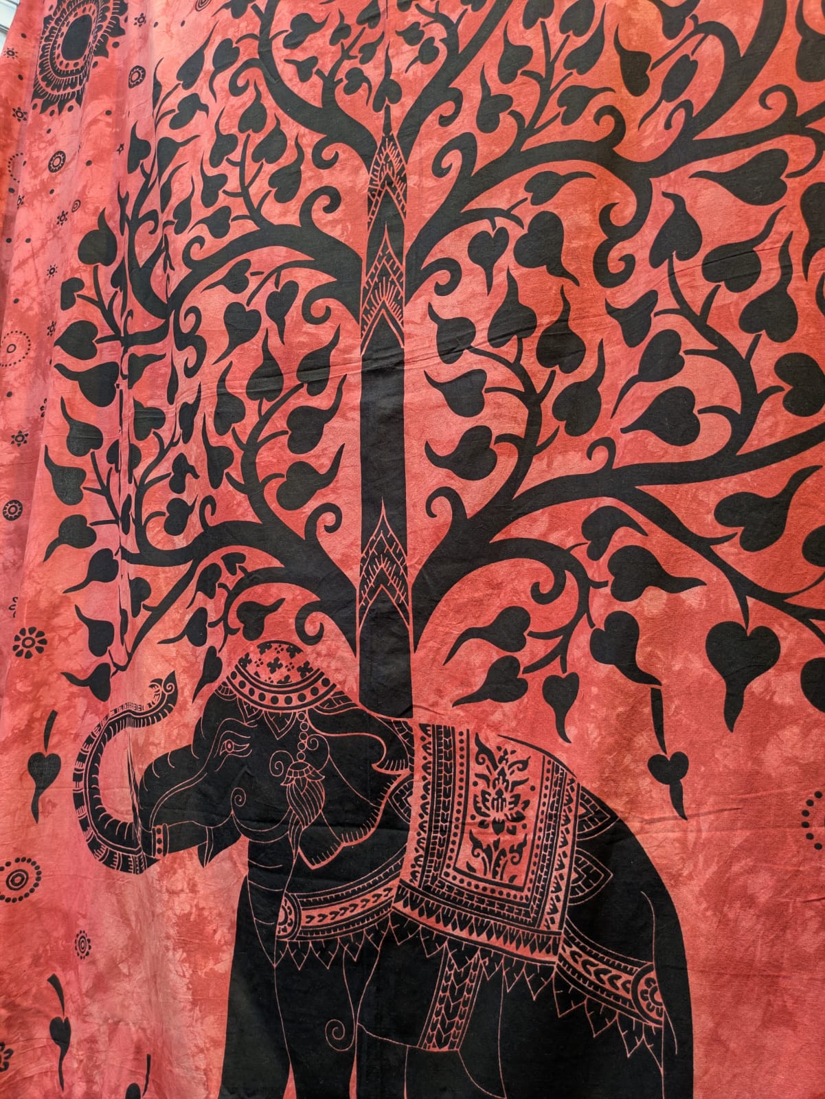 Elephant Tree Red Large bedspread wall hanging tapestry