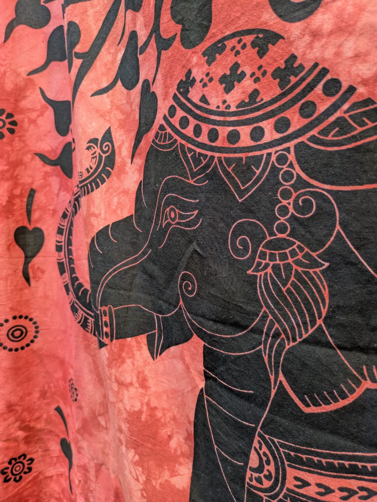 Elephant Tree Red Large bedspread wall hanging tapestry