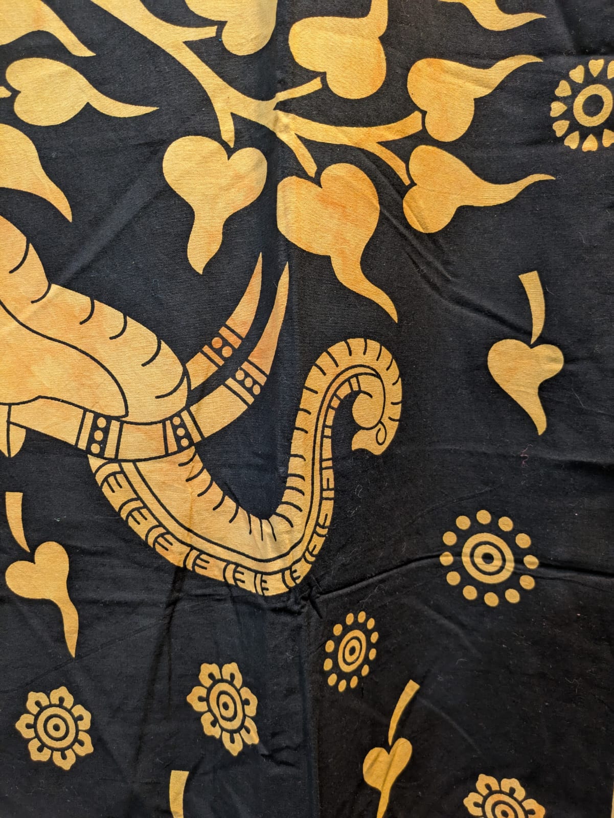 Elephant Tree Orange Large bedspread wall hanging tapestry