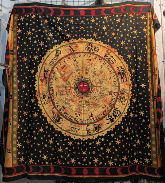 Zodiac orange Large bedspread wall hanging tapestry