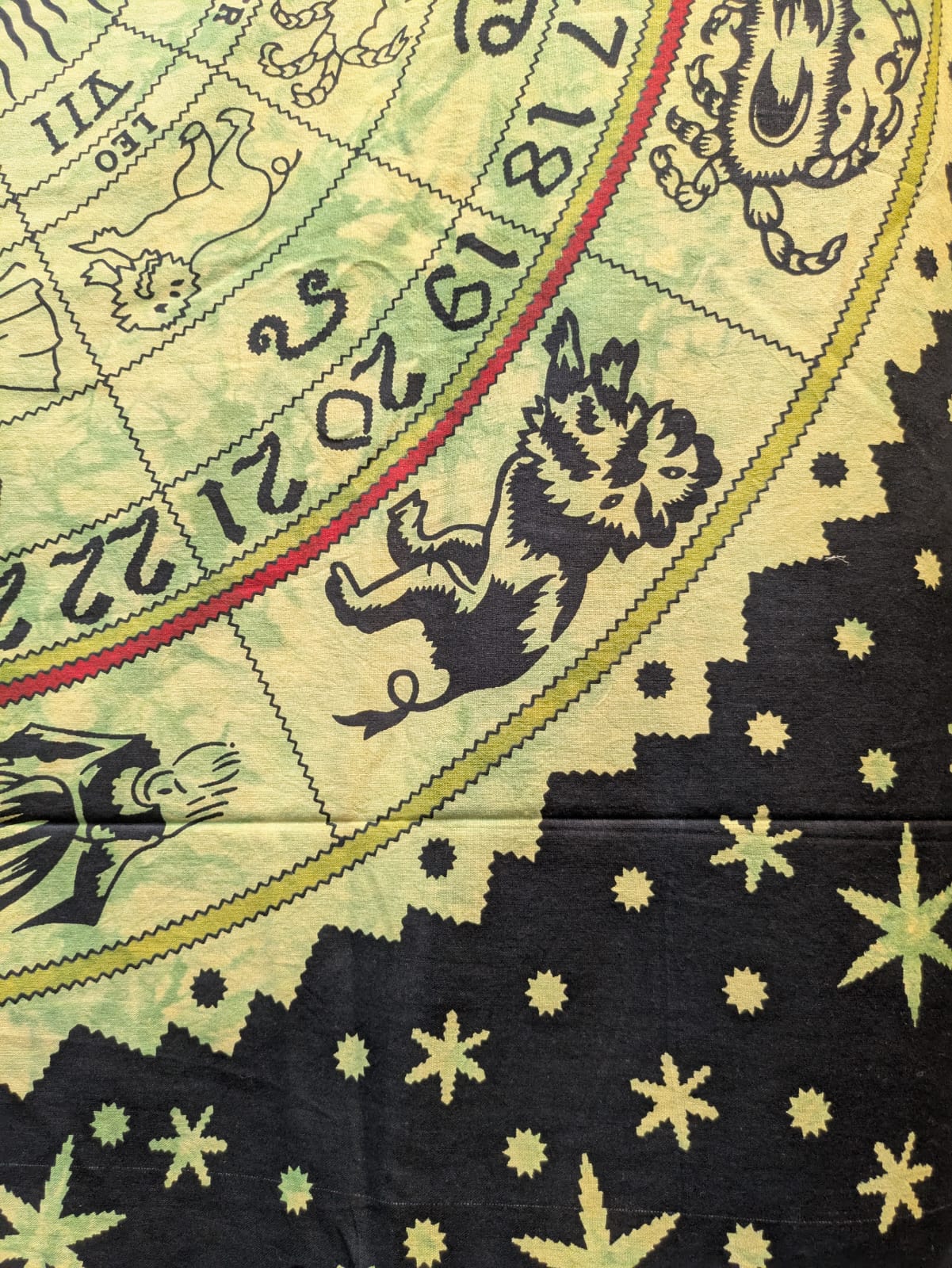 Zodiac green Large bedspread wall hanging tapestry