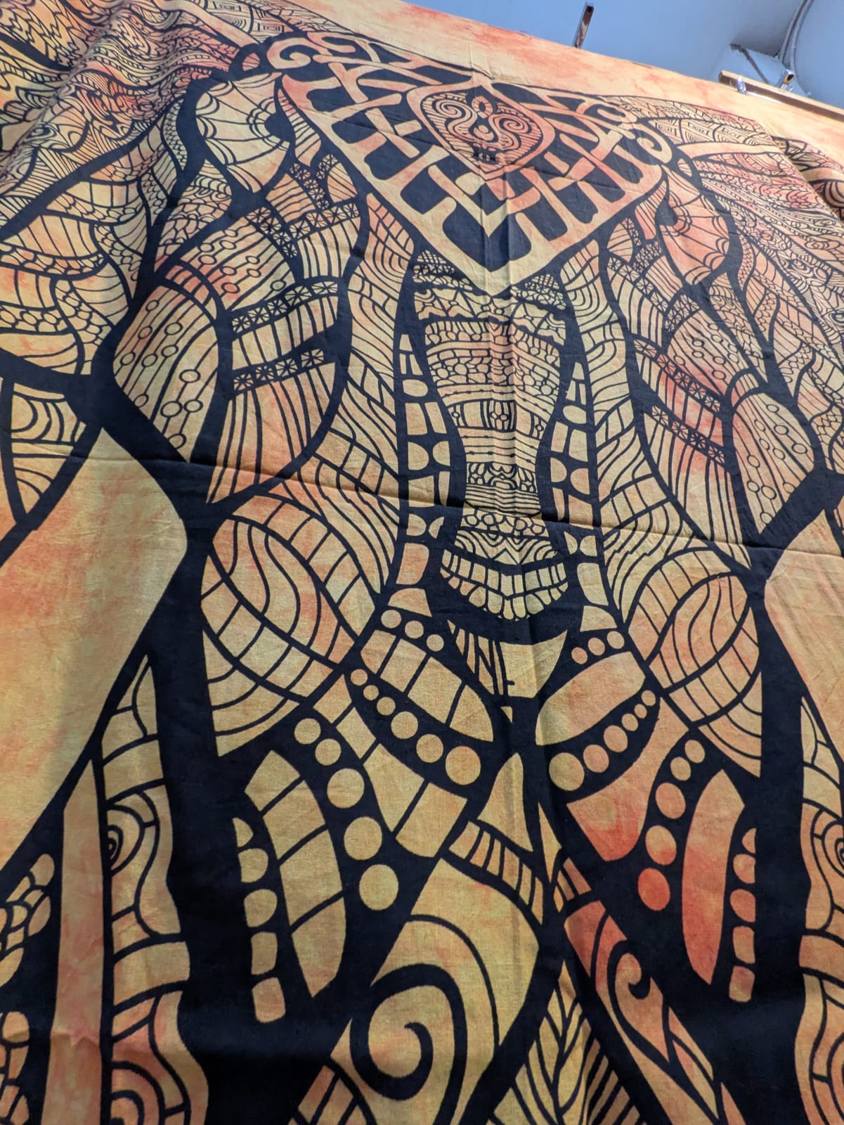 Elephant orange Large bedspread wall hanging tapestry