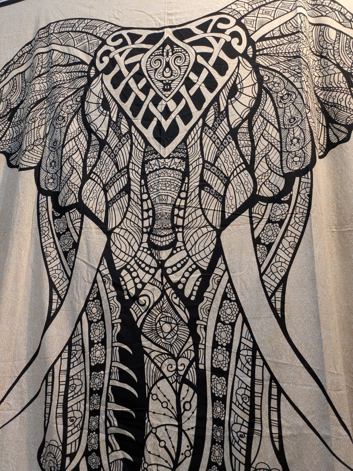 Elephant white Large bedspread wall hanging tapestry
