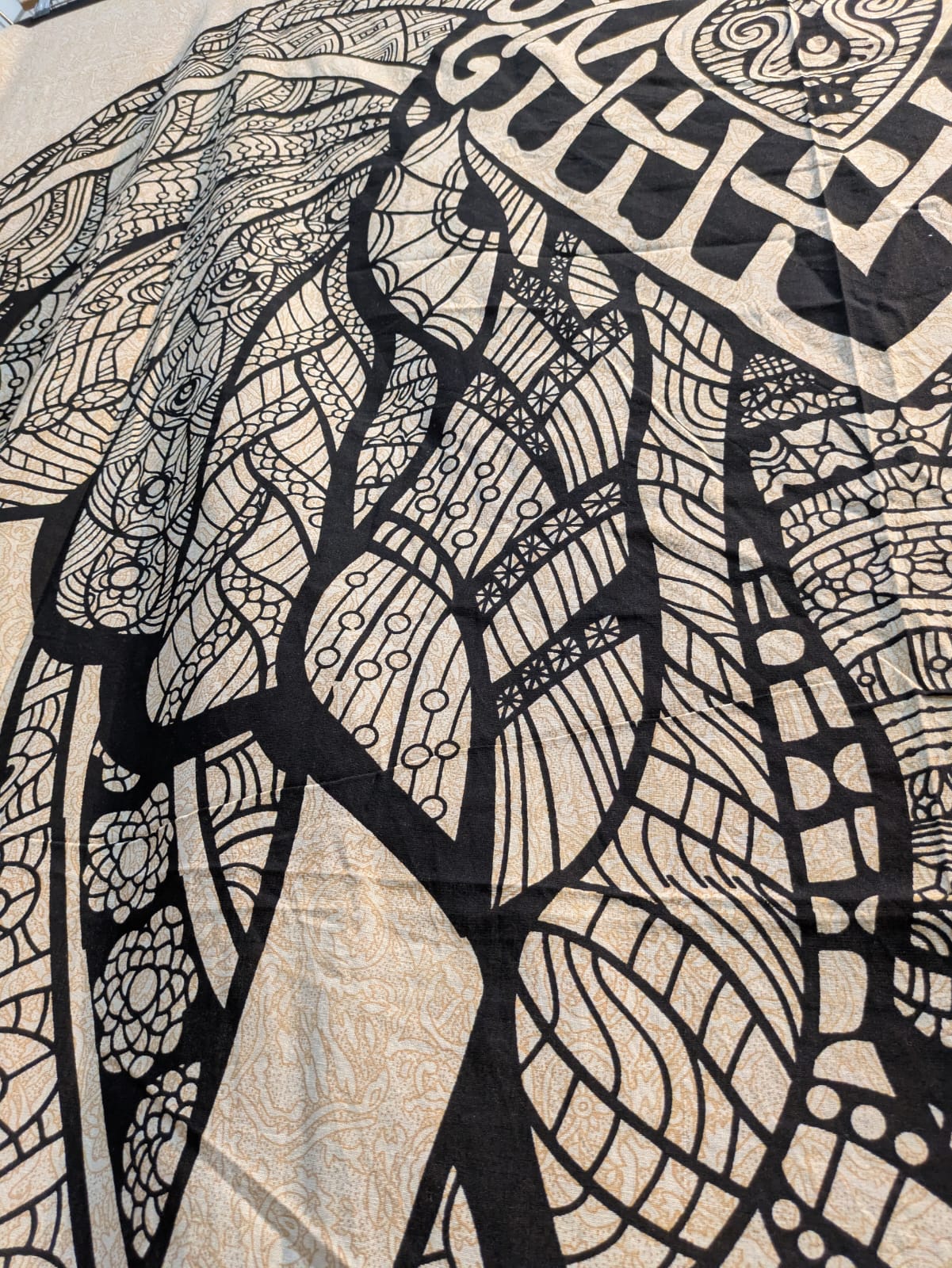 Elephant white Large bedspread wall hanging tapestry