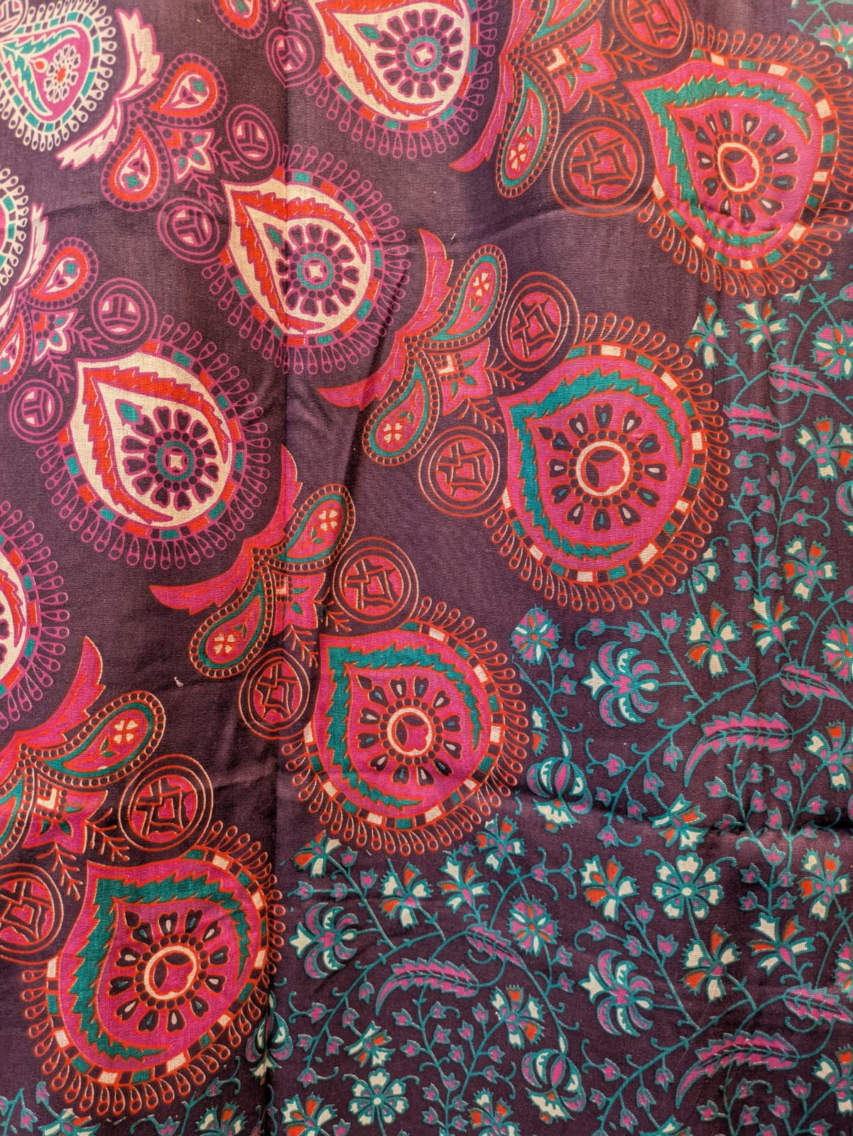 Peacock Mandala Purple Red Pink Large bedspread wall hanging tapestry