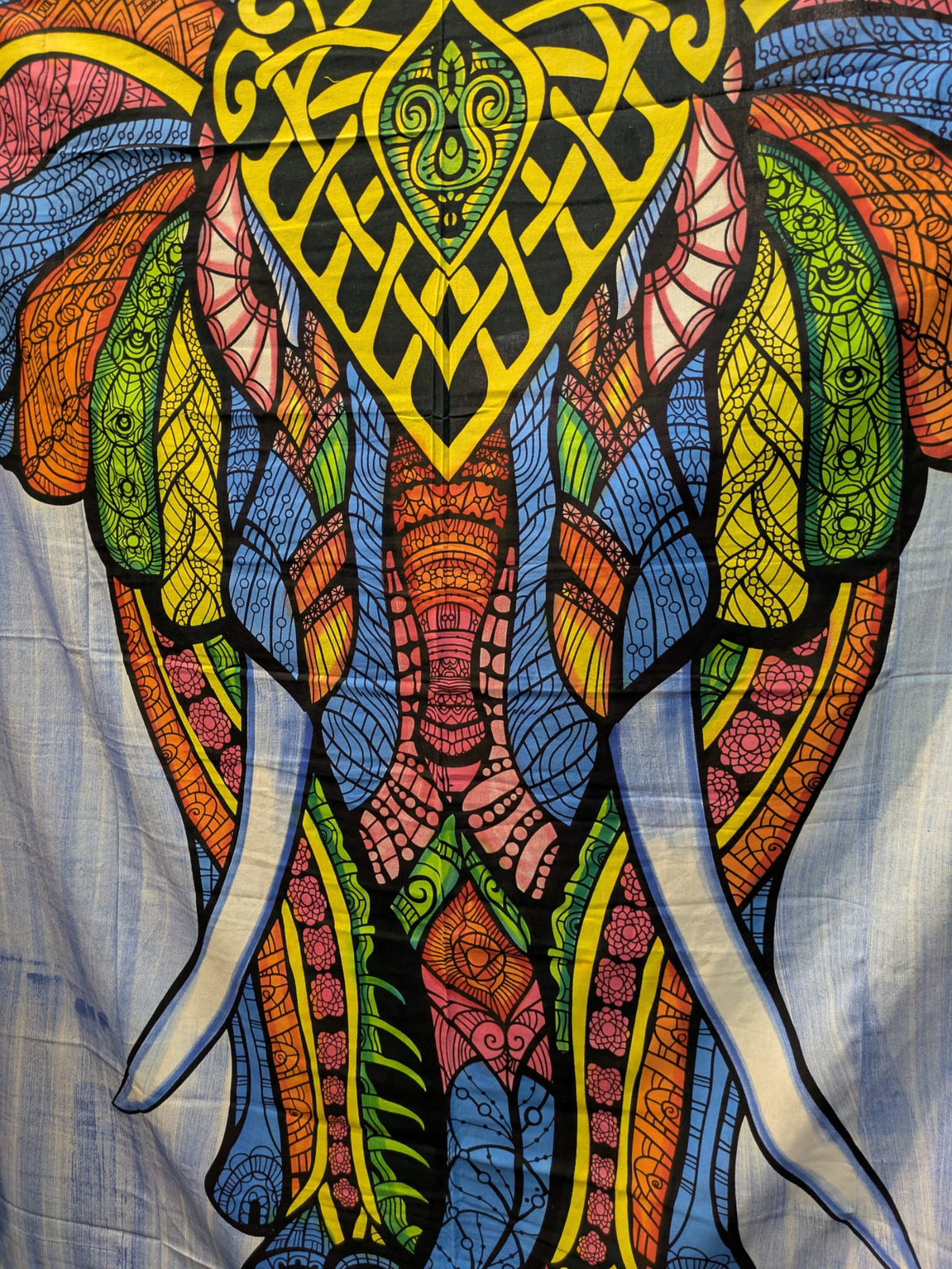 Elephant Rainbow Large bedspread wall hanging tapestry Double size