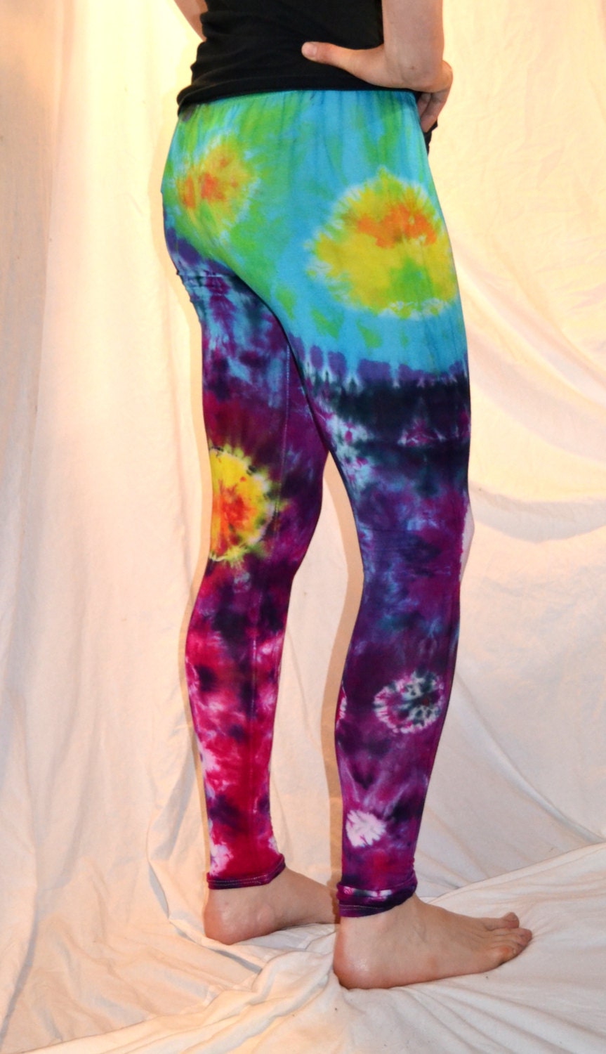 Tie Dye Psychedelic Handmade Leggings GALAXY custom design FREESIZE