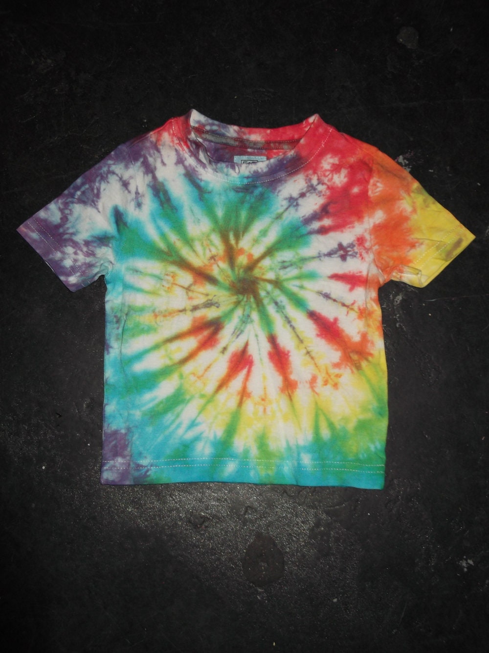 Festival Kid's rainbow spiral Tie Dye T shirt Hippy Children's Age 1-13