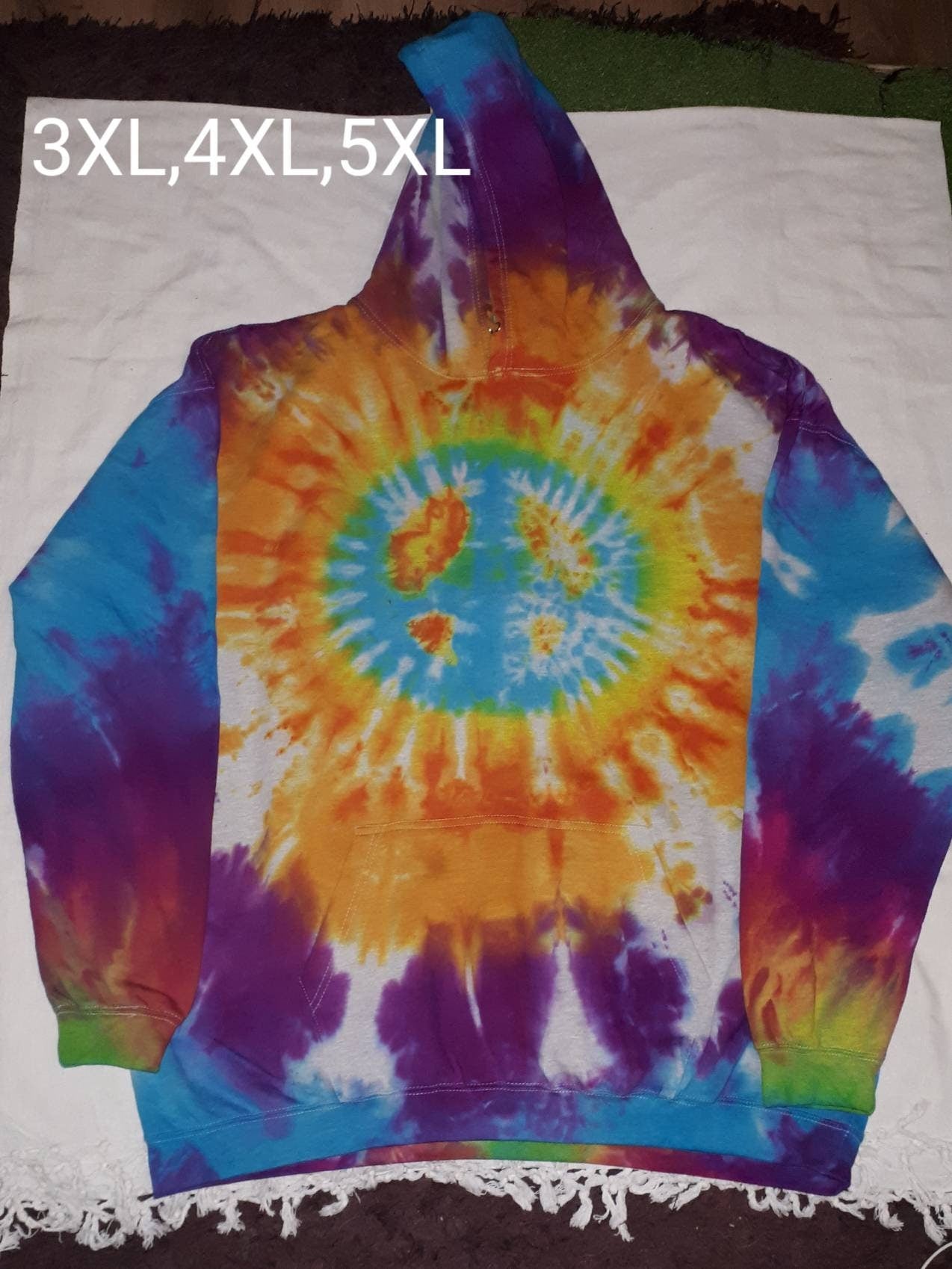 Tie Dye peace sign CND hoodie UNISEX XS-5XL