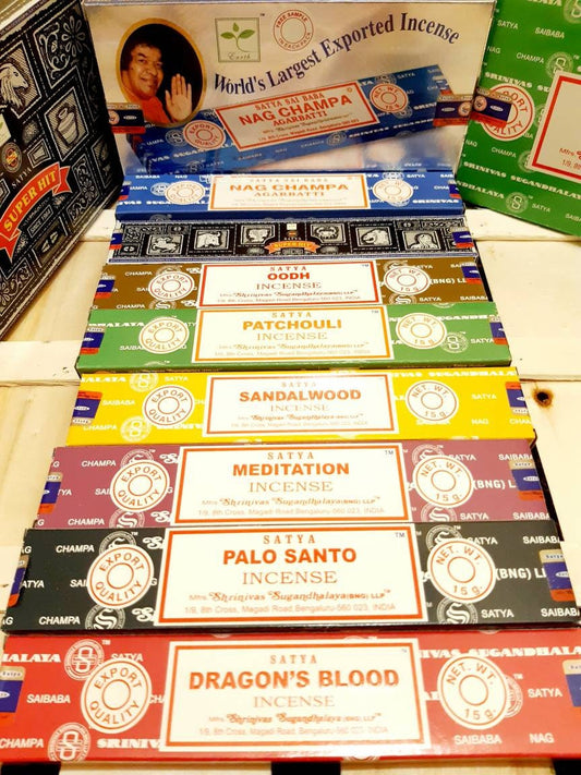 Nag Champa Satya 100% genuine sai baba Incense Sticks 15g various scents