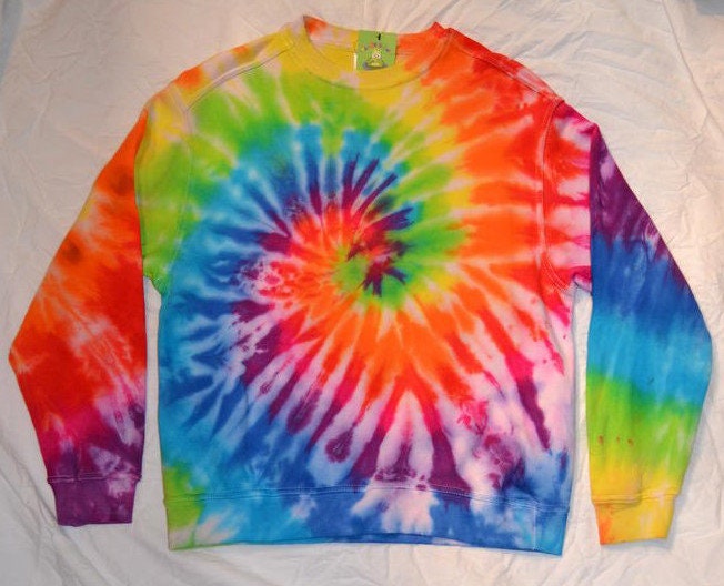 Tie Dye rainbow spiral sweatshirt hoodie UNISEX XS-5XL