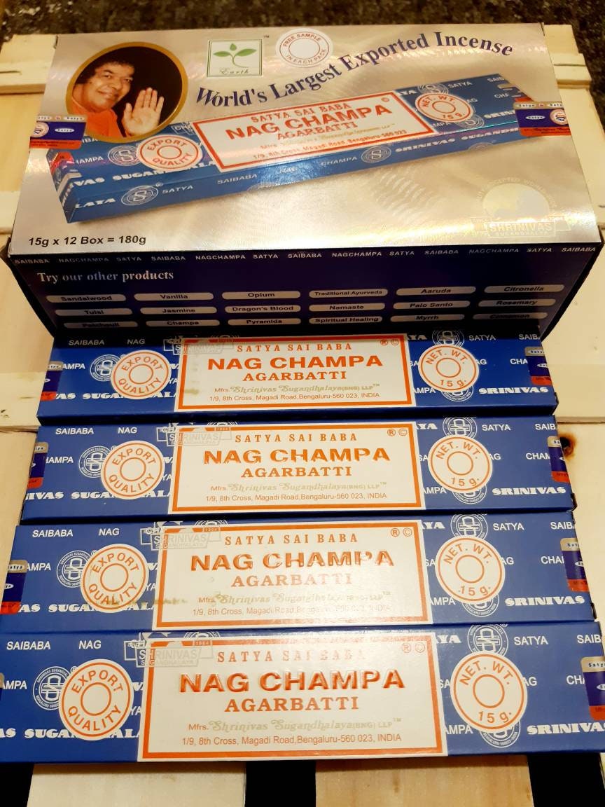 Nag Champa Satya 100% genuine sai baba Incense Sticks 15g various scents