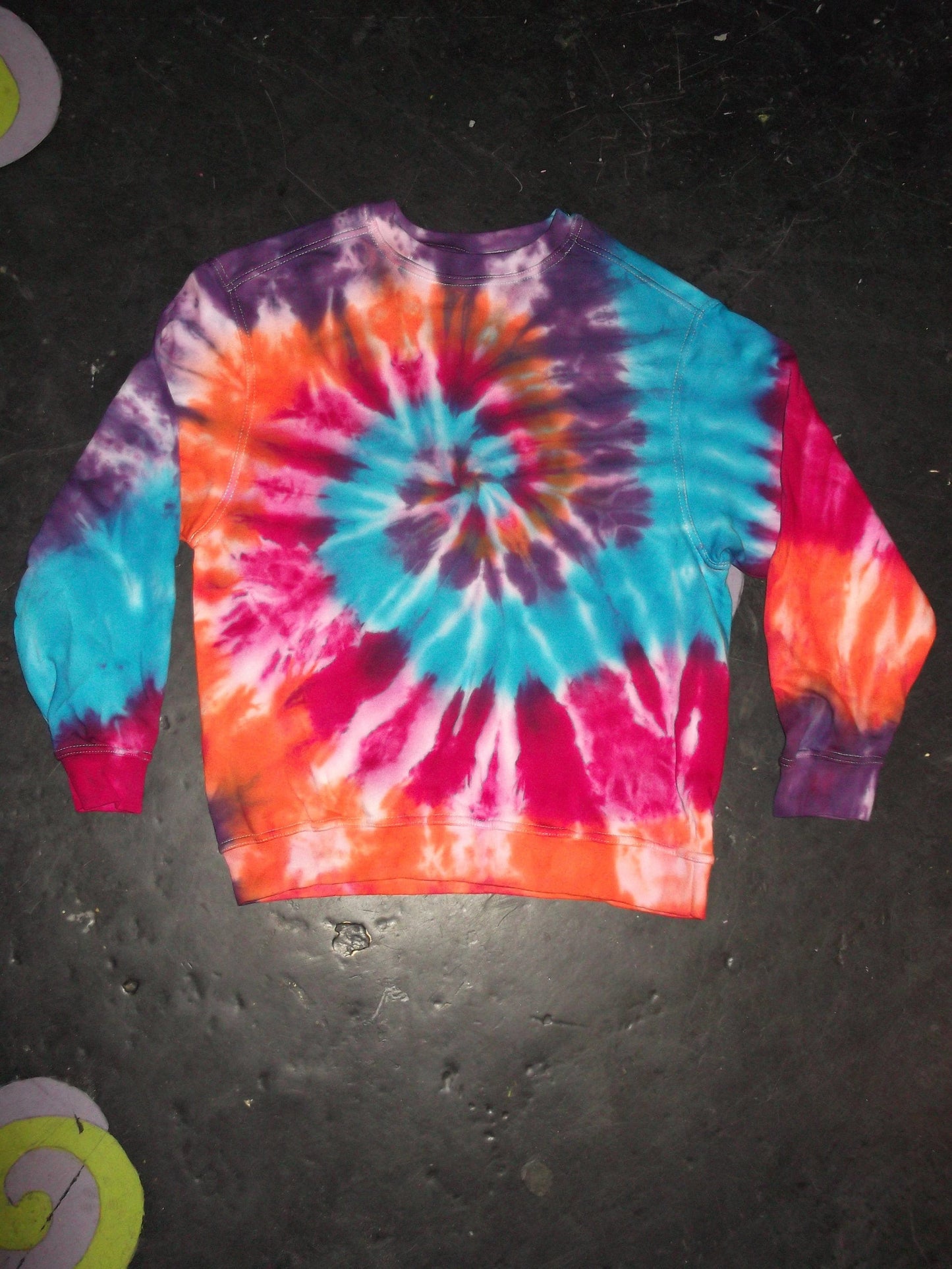 Tie Dye purple rainbow spiral sweatshirt hoodie UNISEX XS-5XL