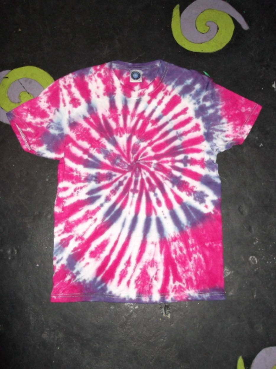 Tie Dye purple pink spiral T shirt UNISEX S-5XL