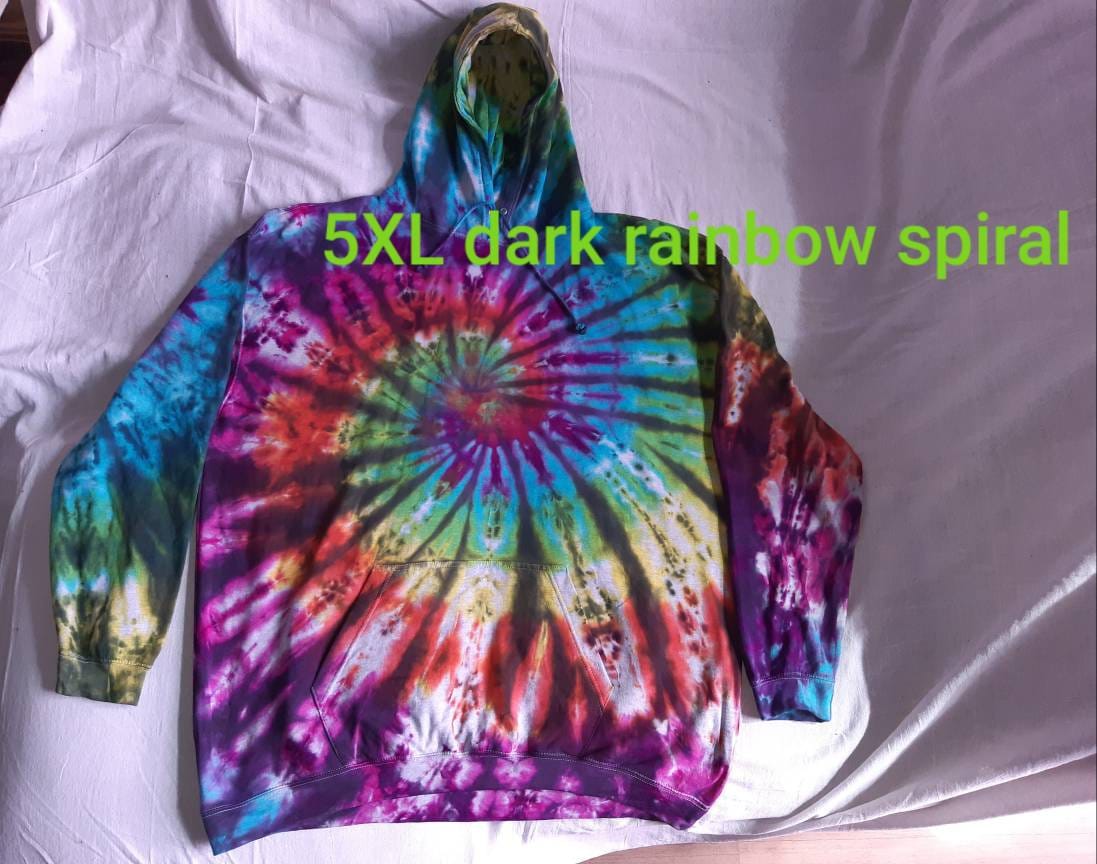 Tie Dye spiral hoodie, various colours UNISEX XS-5XL