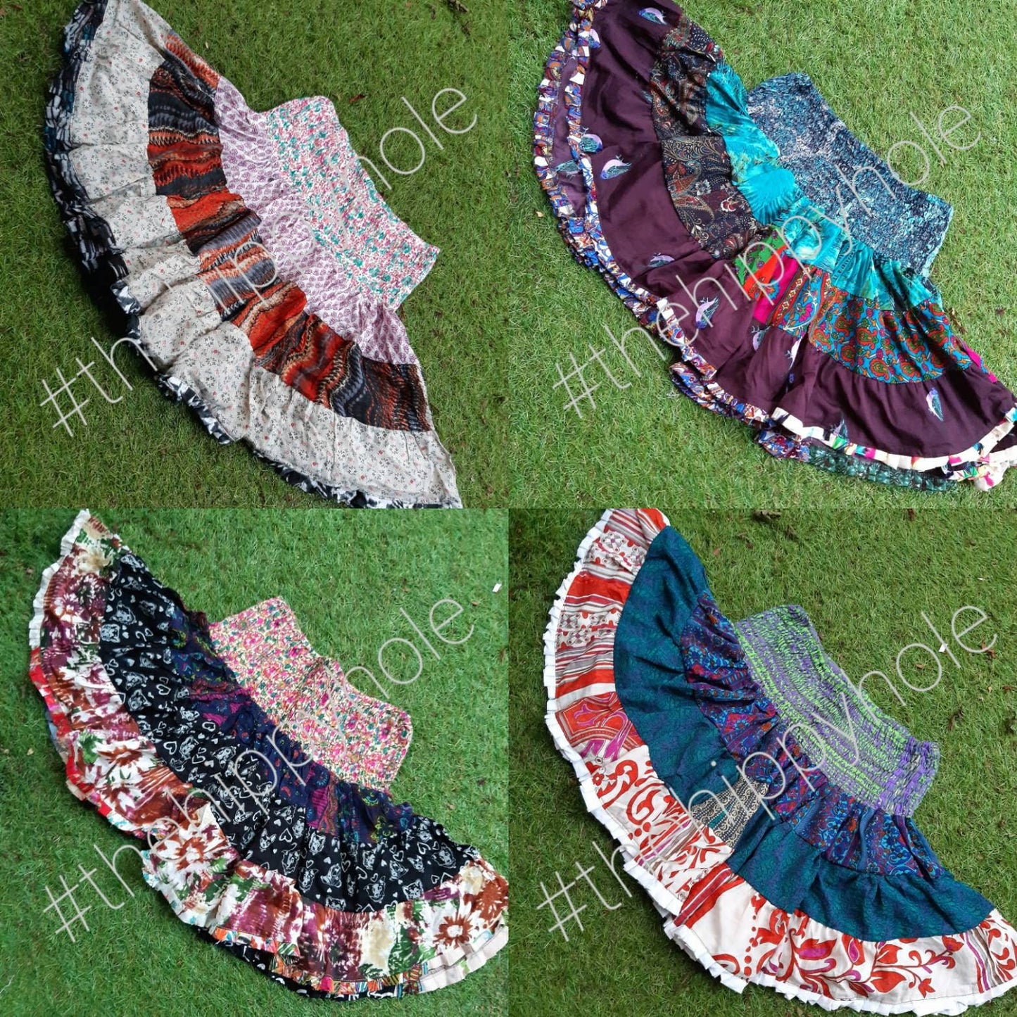 patchwork mini rara skirt hippy festival MULTI BUY DISCOUNT wholesale handmade in India